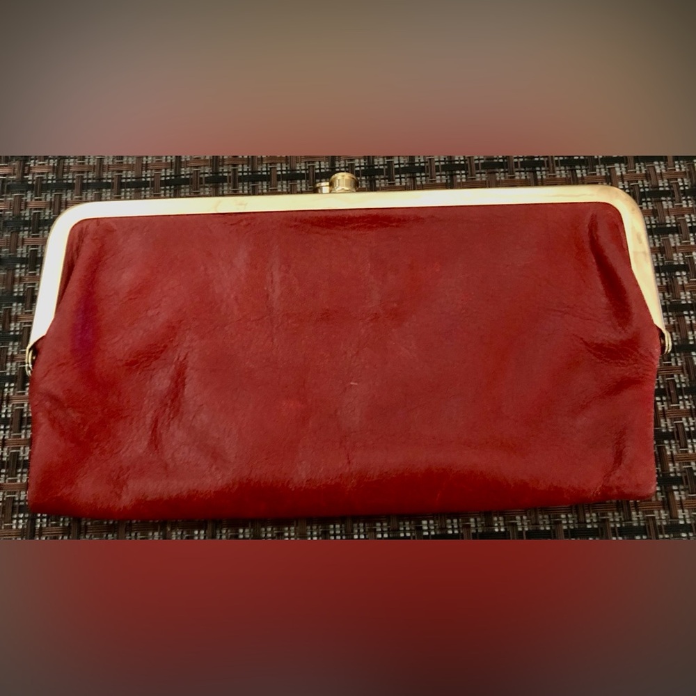 Vintage Tasche Classic Red Leather Clasp Clutch